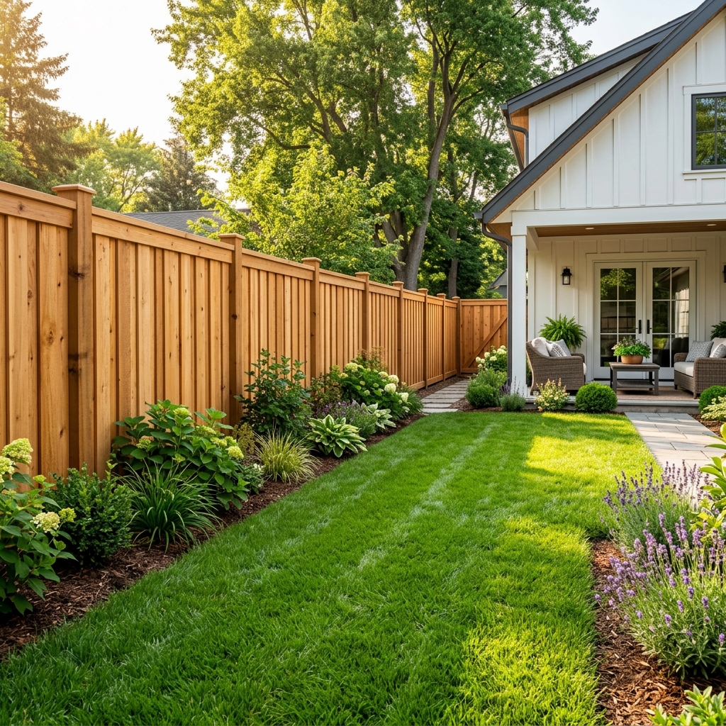 Fence installation team working
